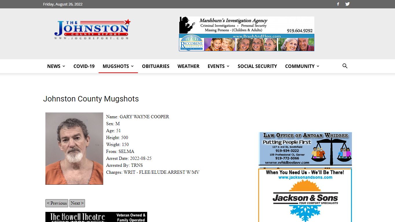 Mugshots | JoCo Report