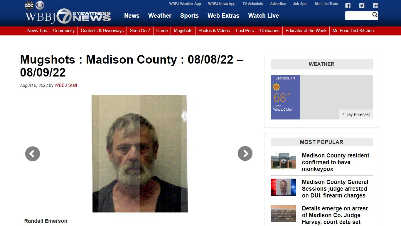 Mugshots : Madison County : 08/08/22 – 08/09/22 - WBBJ TV